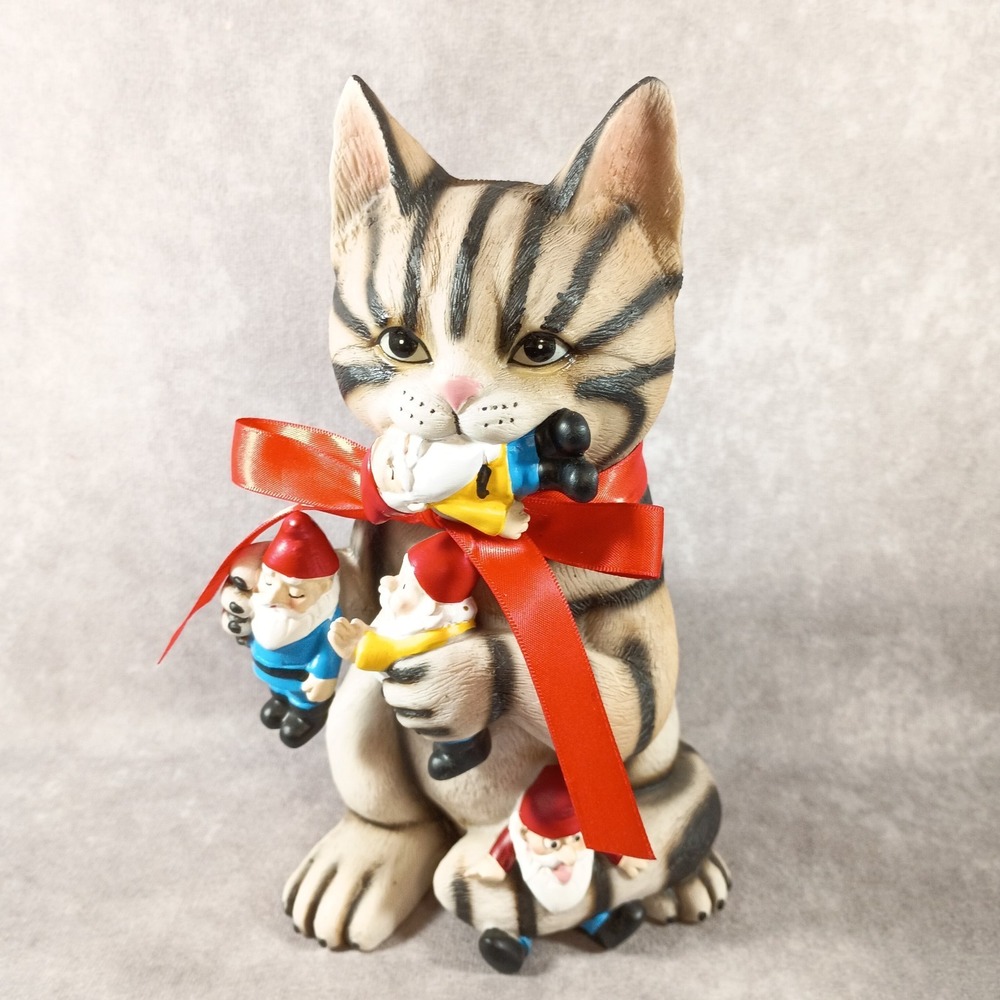 By Mark & Margot - Cat Statue Garden Gnome Massacre Funny Sculpture Patio Decor